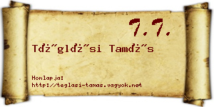 Téglási Tamás névjegykártya