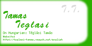tamas teglasi business card